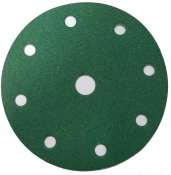 00314 Абразивный диск 3М на липучке D150мм, 8+1отв., зеленый, Р100 Hookit