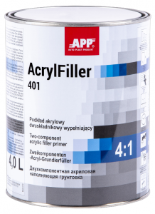 Купити 020418 2К Акриловий ґрунт APP HS Acryfiller 4:1 (4л) + затверджувач APP HS Harter FHN250 (1,0л), чорний - Vait.ua