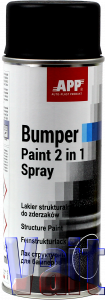 Купити 020811 Фарба для бамперів в аерозолі <APP Bumper Paint 2 in 1>, чорна - Vait.ua