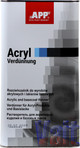 Купити 030130 Розчинник нормальний APP до акрилових та базових продуктів <APP-2K-Acryl-Verdünnung-AVN> нормальний, 5л - Vait.ua