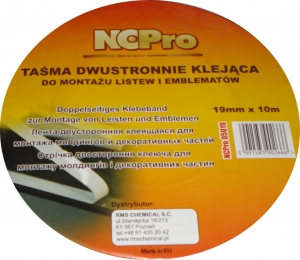 Купити Стрічка двостороння акрилова NCPro біла, 12мм х 10м - Vait.ua