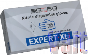 Купити T103013, SOTRO EXPERT, Рукавички нітрилові одноразові EXPERT Blue, XL - блакитні - Vait.ua