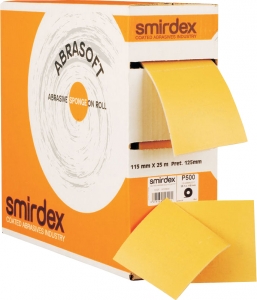 Купити Абразивний папір SMIRDEX "АБРАСОФТ" (серія 135sp) на поролоновій основі 115 х 125 х 25м (відривні листи), P800 - Vait.ua