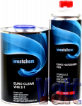 14065+14069, Westchem, Лак акриловий безбарвний + затверджувач ШВИДКИЙ, CLEARCOAT EURO VHS 2:1, 1л + 0,5л