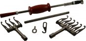Комплект: Рихтувальний зворотний молоток в комплекті з гачком, шайбою та ручкою, зачіп на 4 та зачіп на 6 гачків