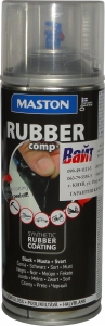 Купити Синтетичне гумове покриття Maston RUBBERcomp "Чорний напівглянсовий" в аерозолі, 400мл - Vait.ua