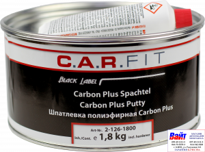 Купити 2-126-1800, C.A.R.FIT, Carbon Plus Putty, 2K Поліефірна шпаклівка полегшена, 1,8 кг - Vait.ua