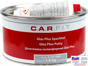 Купити 2-144-1800, C.A.R.FIT, Glas Plus Putty, 2K Поліефірна шпаклівка посилена скловолокном, 1,8 кг - Vait.ua