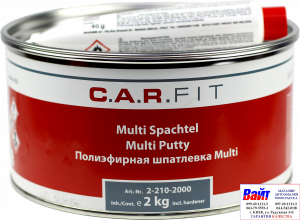 Купити 2-210-2000, C.A.R.FIT, Milti Putty, 2K Поліефірна багатофункціональна дрібнозерниста шпаклівка, 2,0кг - Vait.ua