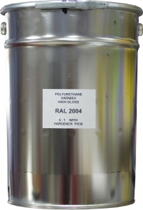 Купить Эмаль полиуретановая RAL 2004 в комплекте с отвердителем и растворителем, банка 15л  - Vait.ua