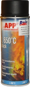 Купити 210431 Жаростійка аерозольна емаль APP L 650°С, чорна (400 мл) - Vait.ua