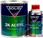 2К Акриловий грунт-порозаповнювач 5:1 SOLID 2K AСRYL (800 мл) + затверджувач (160 мл), чорний