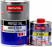 Грунт акриловий 4+1 PROTECT 310 (HS) Novol (1л) + затверджувач (0,25л), сірий