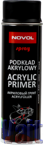 Купити Novol SPRAY ACRYL PRIMER акриловий ґрунт 1К чорний, 500мл - Vait.ua