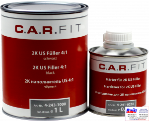 Купити 4-243-1000, C.A.R.FIT, US Filler, 2K US Грунт наповнювач, чорний 1,0л + 0,25л - Vait.ua