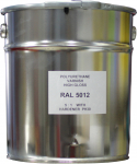 Эмаль полиуретановая RAL 5012 в комплекте с отвердителем и растворителем, банка 10л 