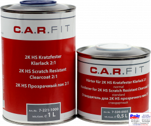 Купити 7-221-1000, C.A.R.FIT, 2K HS Scratch Resistant Clearсoat, Прозорий лак HS, 1л - Vait.ua