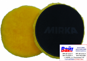 Купити Полірувальний диск Mirka Pro Ø 150 мм із натуральної овчини (на липучці), жовтий - Vait.ua