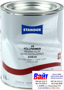 Купити Standox 1K Primer Filler U3010 Light Grey, Ґрунт - наповнювач, 1л, 02084872, 84872, 4024669848724 - Vait.ua