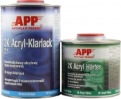 020101 Двокомпонентний акриловий лак APP 2K Acryl Klarlack 2:1 (1л) + затверджувач Harter LHN (0,5л)