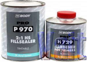 Купити 9700000001, Body 970 Fillsealer прозорий адгезійний ґрунт - наповнювач (ізолятор) 2:1, комплект 1л + 0,5л - Vait.ua
