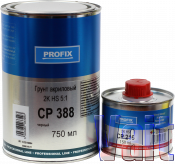 CP388 + CP216_0,9_black, Profix, Двухкомпонентный акриловый наполняющий грунт CP388 HS 2К 5:1, 0,75 л + 0,15 л, черный