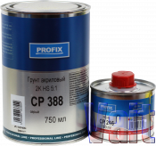 CP388 + CP216_0,9_gray, Profix, Двухкомпонентный акриловый наполняющий грунт CP388 HS 2К 5:1, 0,75 л + 0,15 л, серый