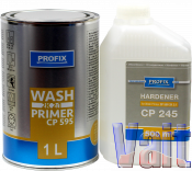 CP595 + CP245 , Profix, Грунт реактивний, протравлюючий (кислотний), CP595 Washprimer 2K 2:1, 1 л + 0,5 л, жовтий