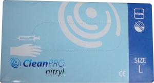 Купити Рукавички нітрилові Clean PRO nitryl, розмір L (упаковка 100 шт.) - Vait.ua
