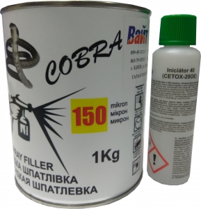 Купити Шпаклівка розпилювана (рідка) Cobra Spraying Putty, 1кг - Vait.ua