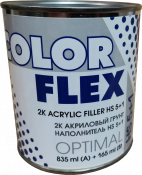 2К Акриловый грунт-наполнитель 5:1 COLOR FLEX (0,835л) + отвердитель (0,165л), серый