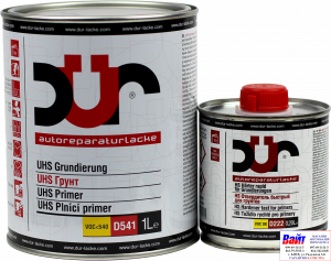 Купити D541, DUR UHS Grundierung, UHS Двокомпонентний вирівнювальний ґрунт з високим вмістом сухого залишку, чорний, 1л - Vait.ua