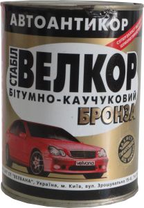 Купити Антикорозійна бітумно-каучукова мастика "Велкор-стабіл" БРОНЗА, 1,8 кг - Vait.ua