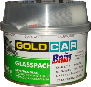 Купити Шпаклівка зі скловолокном GOLD CAR GLASS, 0,5 кг - Vait.ua