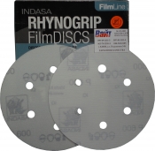 Абразивный диск INDASA RHYNOGRIP FILM LINE на пленке, D150mm, 6 отверстий, P1000