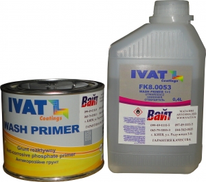 Купити Ґрунт протравлюючий Ivat Wash Primer 1:1, 0,4л + затверджувач 0,4л - Vait.ua