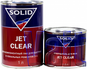 Купити Лак Solid Jet Clear швидковисихаючий (1л) + затверджувач (0,5л) - Vait.ua