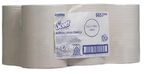 Купити Kimberly-Clark 665701 Рушники паперові для рук в малих рулонах SCOTT SLIMROLL, 165м, 700 аркушів - Vait.ua