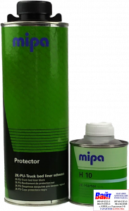 Купить Mipa Raptor Защитное покрытие со структурным эффектом на базе полиуретановых смол 2K (0,75 л + 0,25л), черное, комплект 1л - Vait.ua