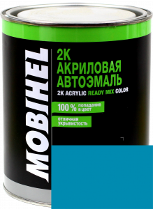 Купити 425 Емаль акрилова Helios Mobihel "Блакитна адріатика" (0,75л) у комплекті з затверджувачем 9900 (0,375л) - Vait.ua