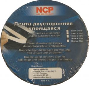 Купити Стрічка двостороння NCP, що клеїться, біла, 19ммх10м - Vait.ua