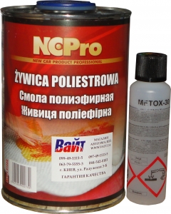 Купити Смола поліефірна NCPro 1л в комплекті із затверджувачем - Vait.ua