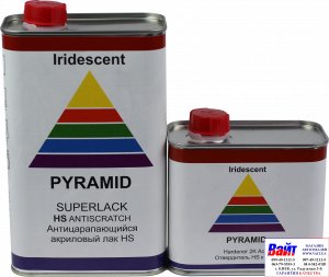 Купити 2К Акриловий лак стійкий до подряпин Pyramid SUPERLACK HS Antiscratch (1л) + затверджувач (0,5л) - Vait.ua