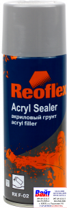 Купити RX F-02 Acryl Sealer Spray, Reoflex, Однокомпонентний акриловий ґрунт аерозоль (400 мл), сірий - Vait.ua