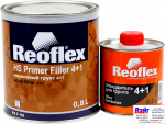 RX F-06 HS Primer Filler 4+1, Reoflex, Двокомпонентний акриловий ґрунт-вирівнювач 4+1, червоний