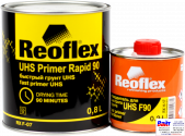 RX F-07 UHS Primer Rapid 90, Reoflex, Двокомпонентний швидкий акриловий ґрунт UHS (0,8л) в комплекті з затверджувачем RX H-17 (0,2л), чорний