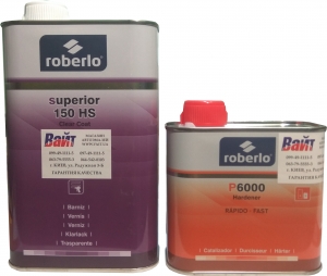 Купити Лак Roberlo Superior 150HS (1л) + швидкий затверджувач Р6000 (0,5л) - Vait.ua