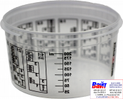 Т120021, SOTRO, Пластикова мірна тара для змішування фарб та лаків з поділками 200 мл