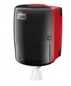 Tork 653008 Настенный диспенсер для рулонов со съемной втулкой. Красный-Черный