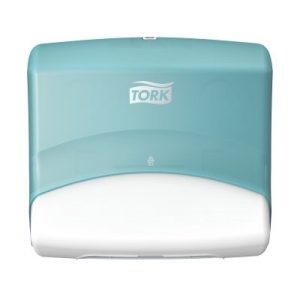 Купити Tork 654000 Настінний диспенсер для матеріалів у серветках. Білий - Бірюзовий - Vait.ua